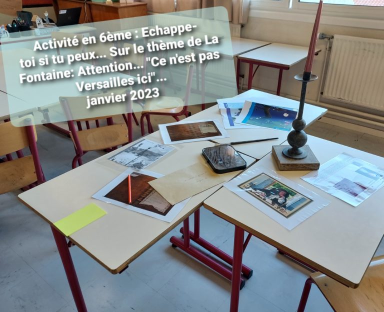 Un escape game pour les 6e