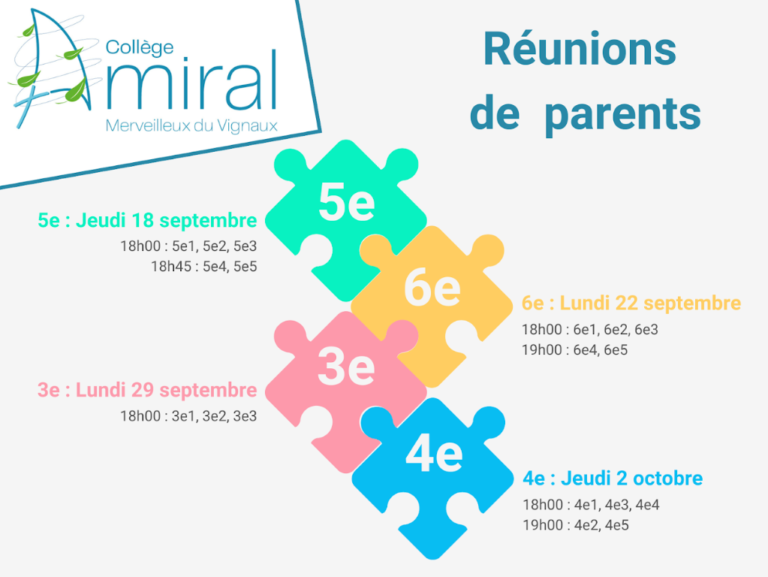 Réunions de rentrée !